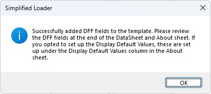 DFF Config confirmation - Simplified Loader Excel for Oracle Fusion Cloud ERP